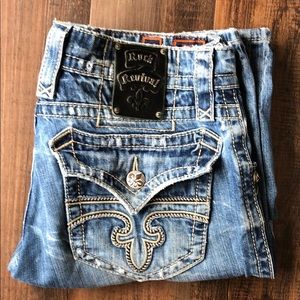 Men’s Rock Revival Jeans, Size 33